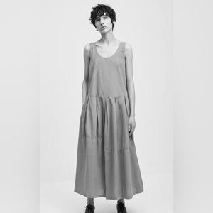 Black Crane sage patched cotton tank dress size medium